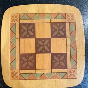 Longaberger 2001 Father's Day Basket with Tic Tac Toe Lid and X's and O's
